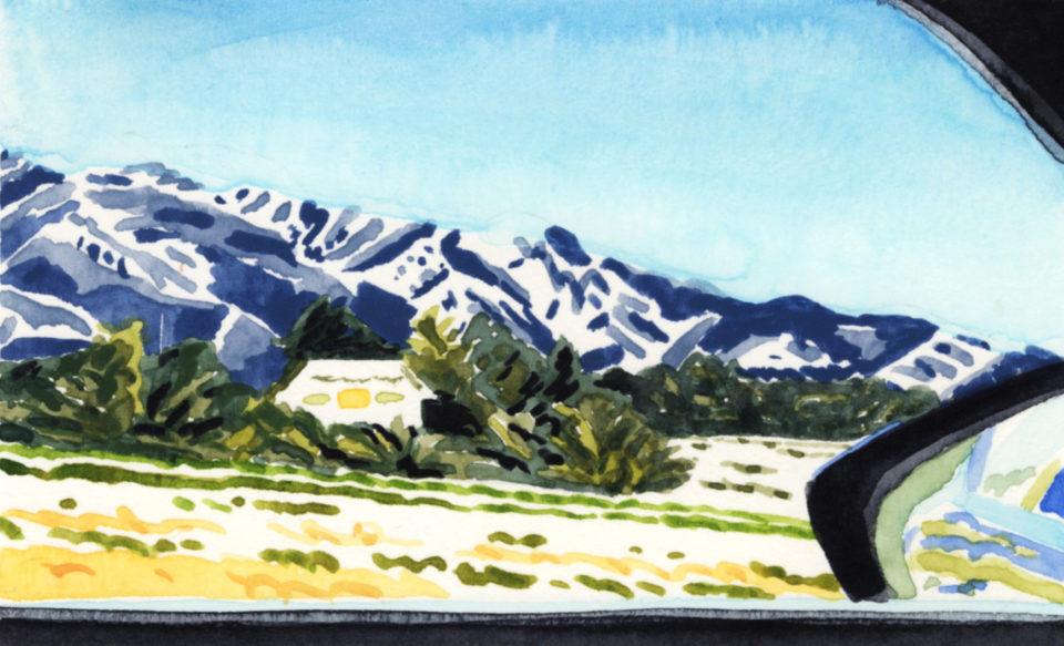 ガラス越しの山 B　Mountains seen from the train window typeB