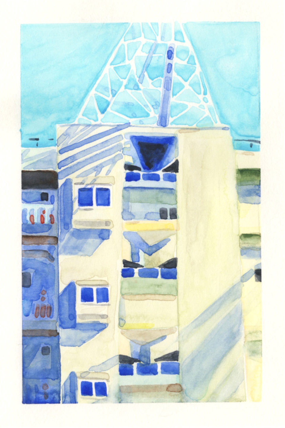 ビルと影 The building and shadows